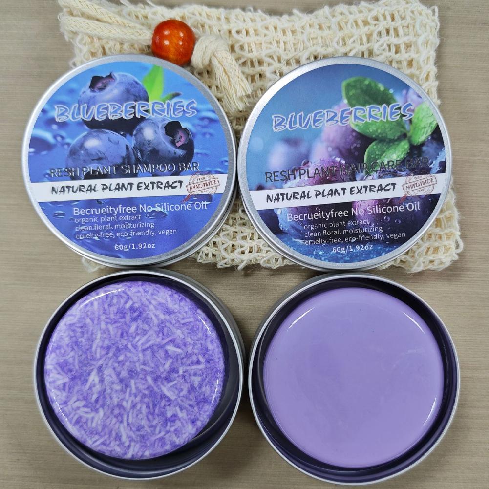 Hair Care Tonic - Blueberry Shampoo Soap Handgemaakte vaste shampoozeep