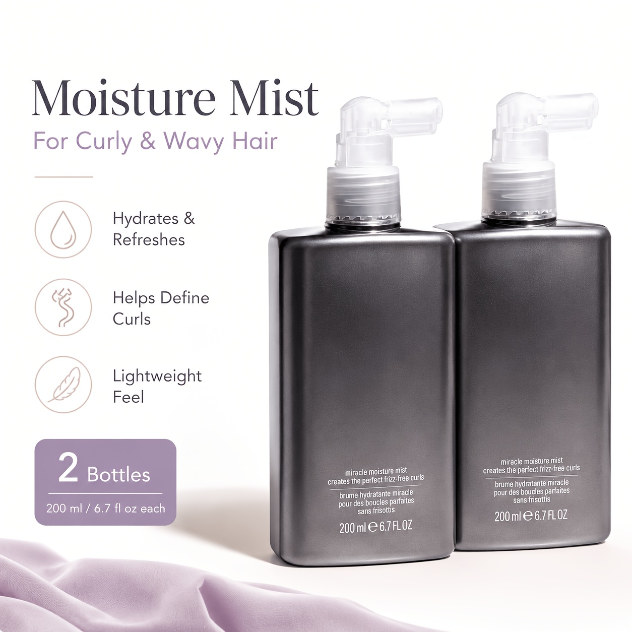 Hair Care Wavy Hair - Curl Care Moisture Spray, Lichtgewicht haar